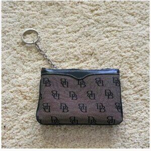 EUC DOONEY 🦆&🦆BOURKE BLACK & GRAY MONOGRAM KEYCHSRM WALLET